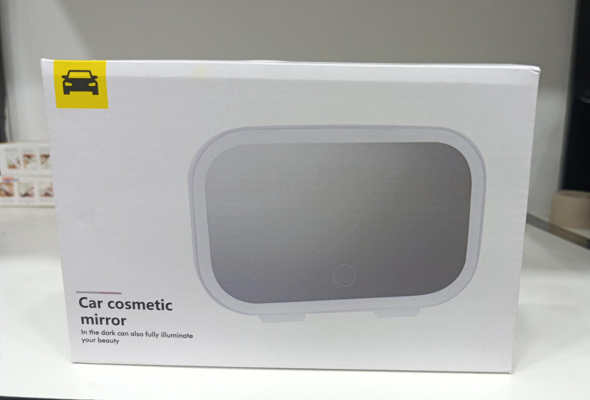 Smart LED Car Sun Visor Vanity Makeup Mirror | Touch Control RGB Ambient Light with 3 Lighting Modes (Random Colour)