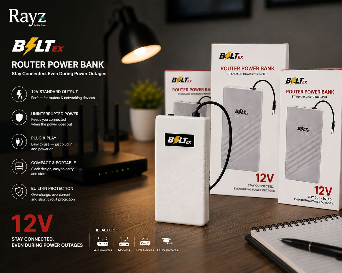 Bolt/ex 12V Router UPS Power Bank (20000mAh)
