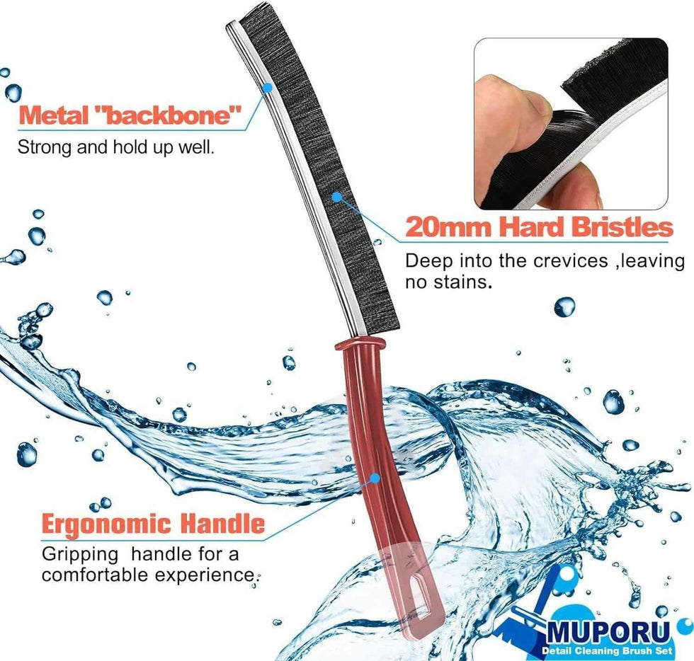 Pack of 2 Gap Cleaning Brushes for Sturdy Bathroom Cleaning