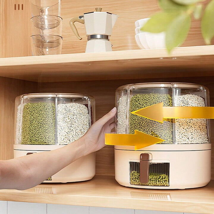 Ecoco 360° Rotating Cereal Dispenser – 10kg Multi-Grain Station