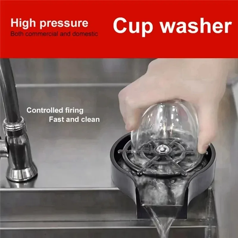 Glass Rinser & Automatic Cup Washer – High-Pressure for Kitchen Sink