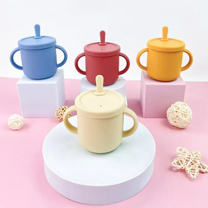 Silicone Baby Tableware Set – Bowl, Spoon, Fork, Bib & Plate