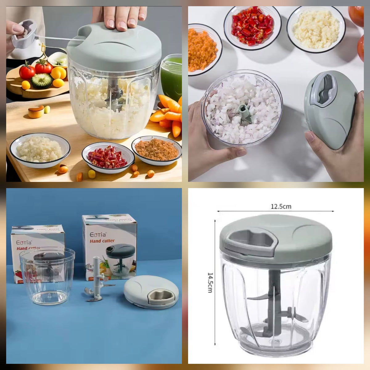 Pull String Household Vegetable Cutter & Meat Chopper